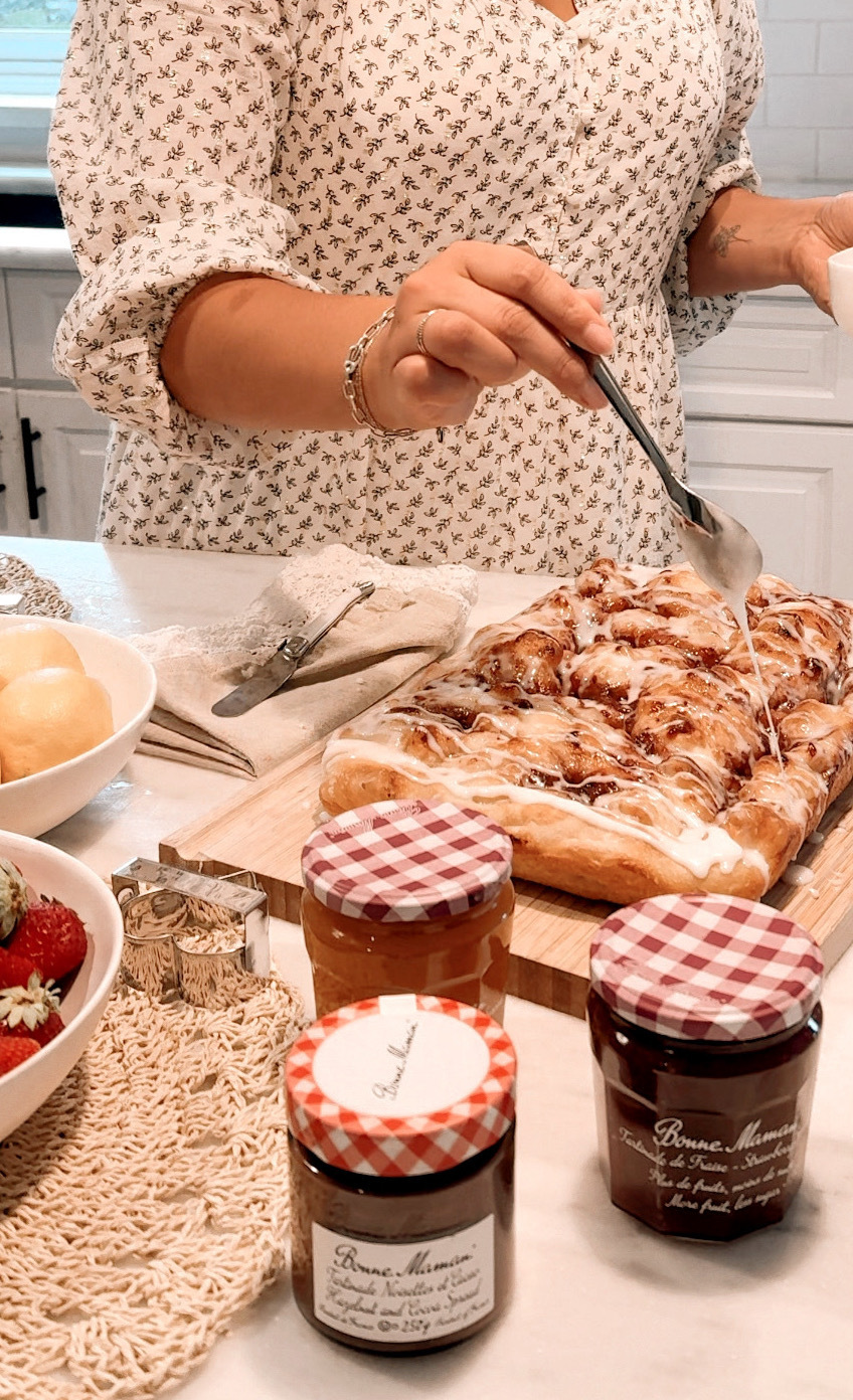 Focaccia dessert aux fraises